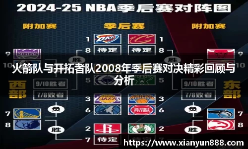 J9火箭队与开拓者队2008年季后赛对决精彩回顾与分析